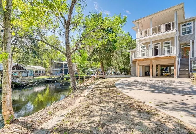 Tropical Canalfront Escape With Decks & Dock!