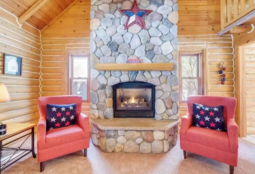 Interlochen Cabin W/ Fireplace   Near State Park!