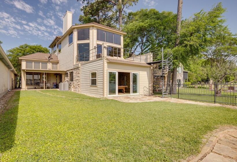 Lakefront Montgomery Home: Boat Cleats & Game Room