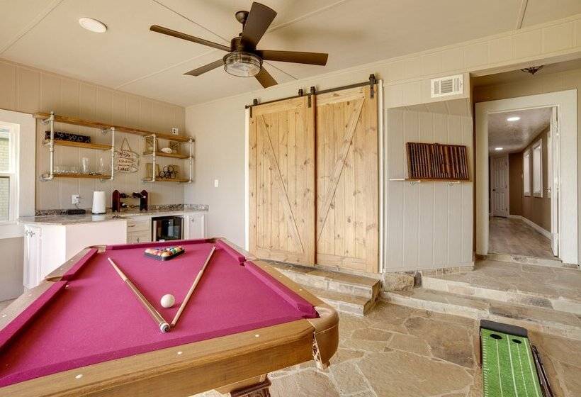 Lakefront Montgomery Home: Boat Cleats & Game Room