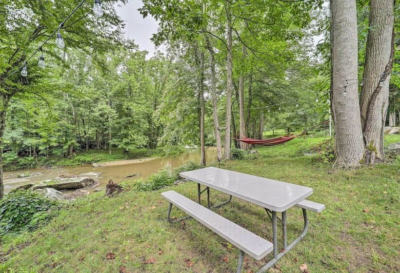 Riverfront Sugar Grove Home: Hot Tub & Views!