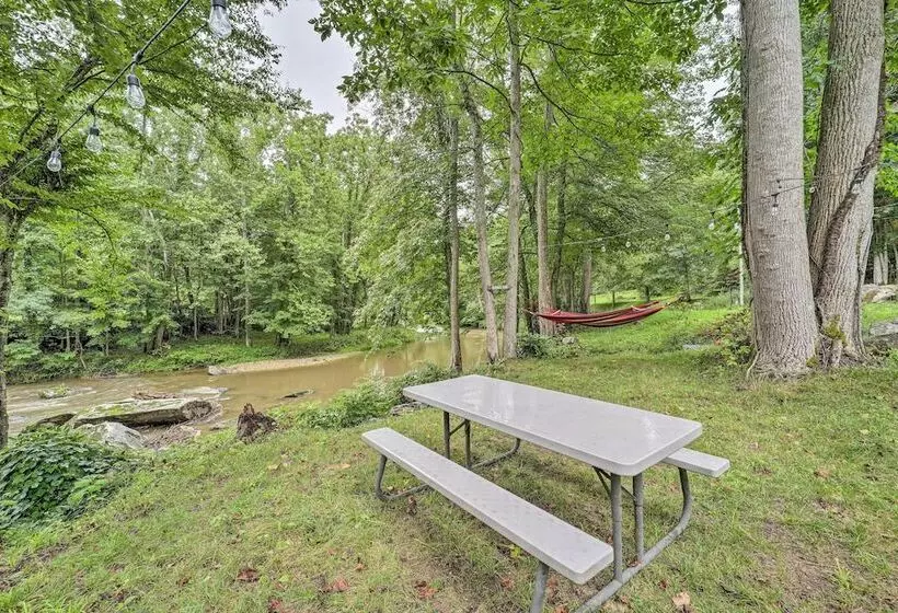 Riverfront Sugar Grove Home: Hot Tub & Views!