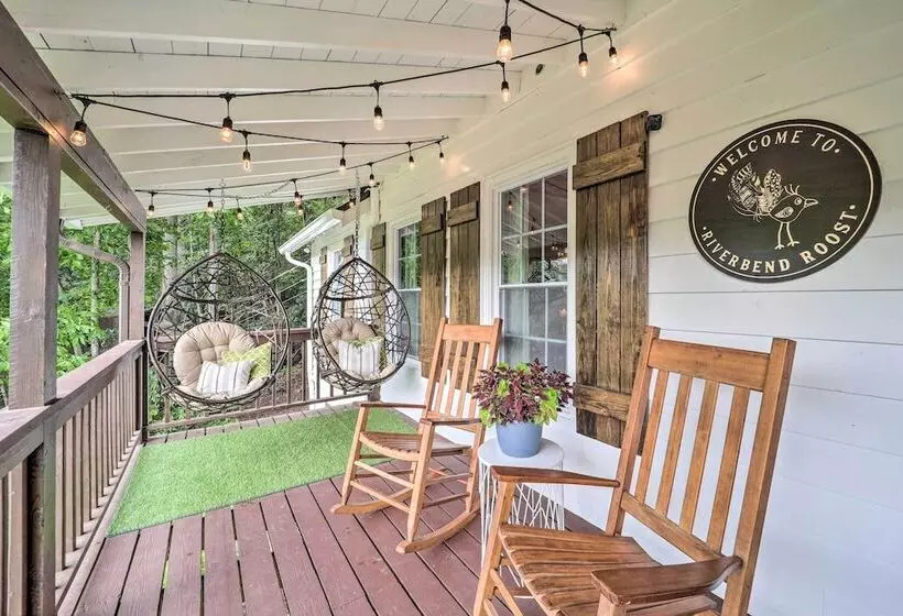 Riverfront Sugar Grove Home: Hot Tub & Views!