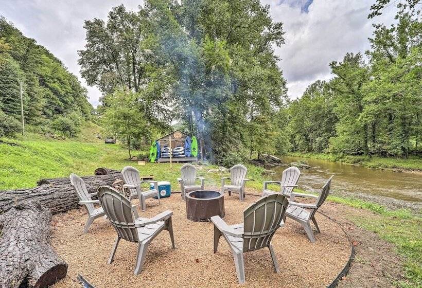 Riverfront Sugar Grove Home: Hot Tub & Views!