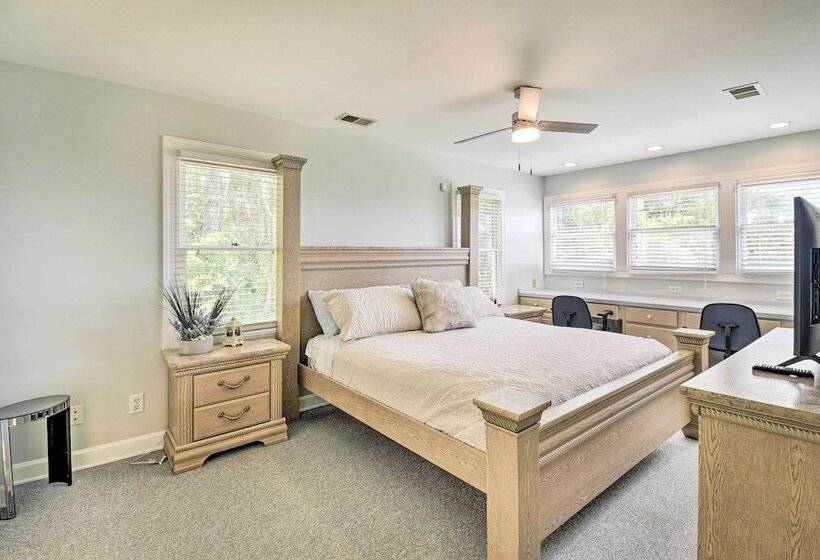 Waterfront Sunset Beach Escape W/ Dock & Golf View