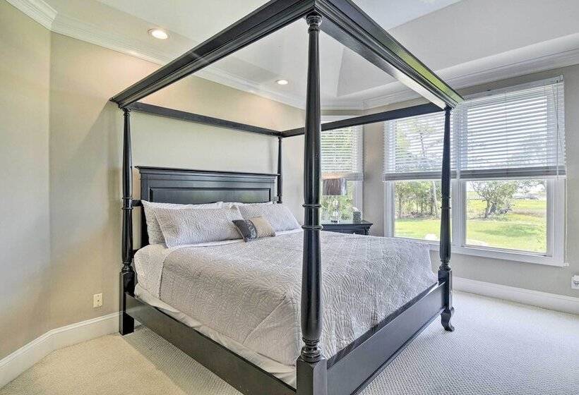 Waterfront Sunset Beach Escape W/ Dock & Golf View