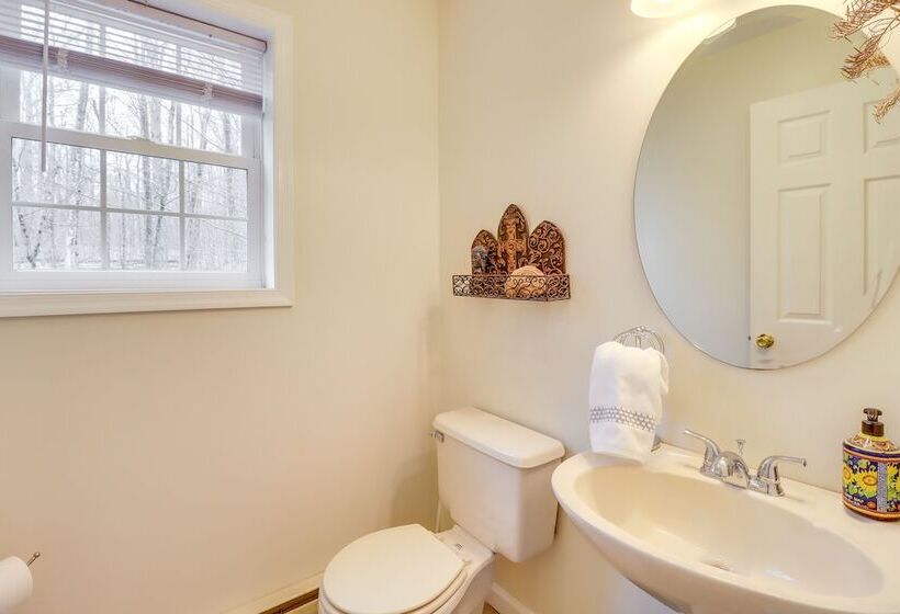 Large Deck & Fire Pit: Secluded Pocono Lake Home