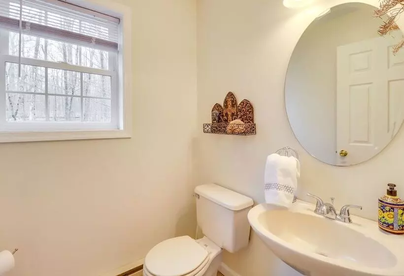 Large Deck & Fire Pit: Secluded Pocono Lake Home