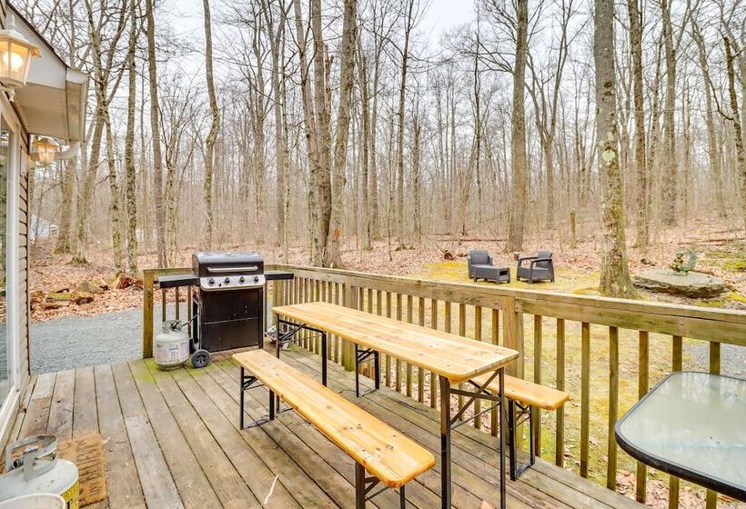 Large Deck & Fire Pit: Secluded Pocono Lake Home