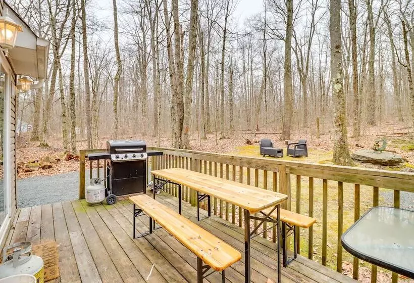 Large Deck & Fire Pit: Secluded Pocono Lake Home