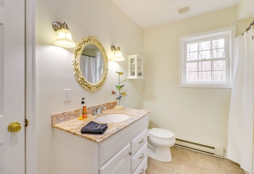 Large Deck & Fire Pit: Secluded Pocono Lake Home