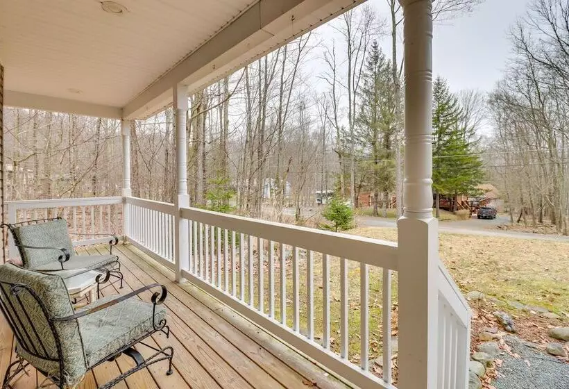 Large Deck & Fire Pit: Secluded Pocono Lake Home