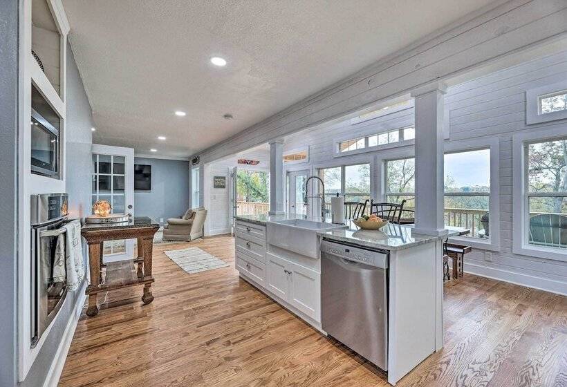 Spacious Lakefront Retreat W/ Hot Tub + Dock!