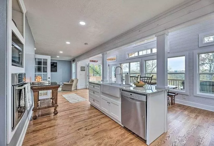 Spacious Lakefront Retreat W/ Hot Tub + Dock!