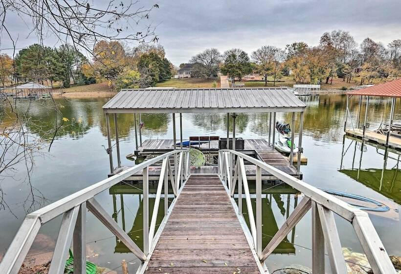 Spacious Lakefront Retreat W/ Hot Tub + Dock!