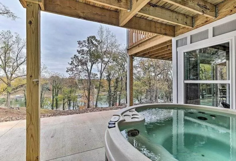 Spacious Lakefront Retreat W/ Hot Tub + Dock!