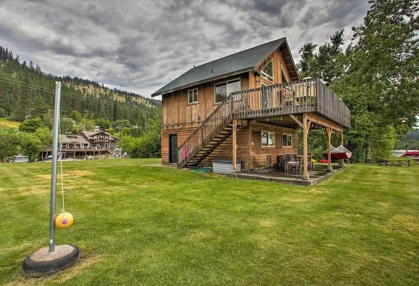 Waterfront Cabin W/ 2 Boat Docks & Mtn Views!