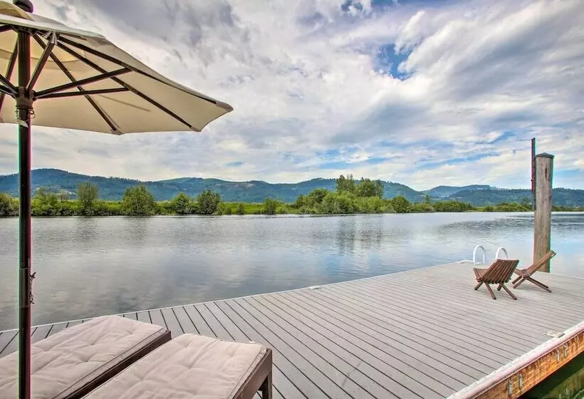 Waterfront Cabin W/ 2 Boat Docks & Mtn Views!