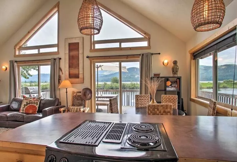 Waterfront Cabin W/ 2 Boat Docks & Mtn Views!