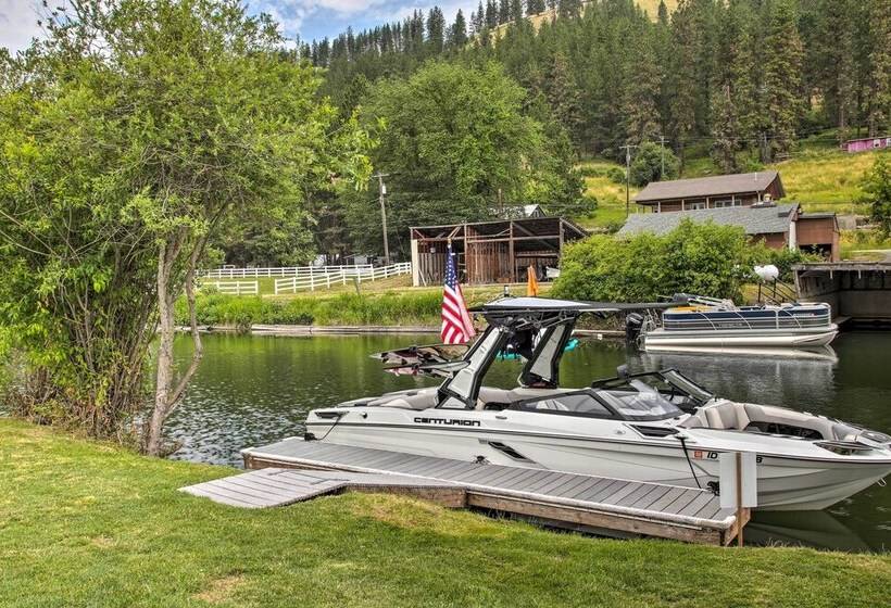 Waterfront Cabin W/ 2 Boat Docks & Mtn Views!