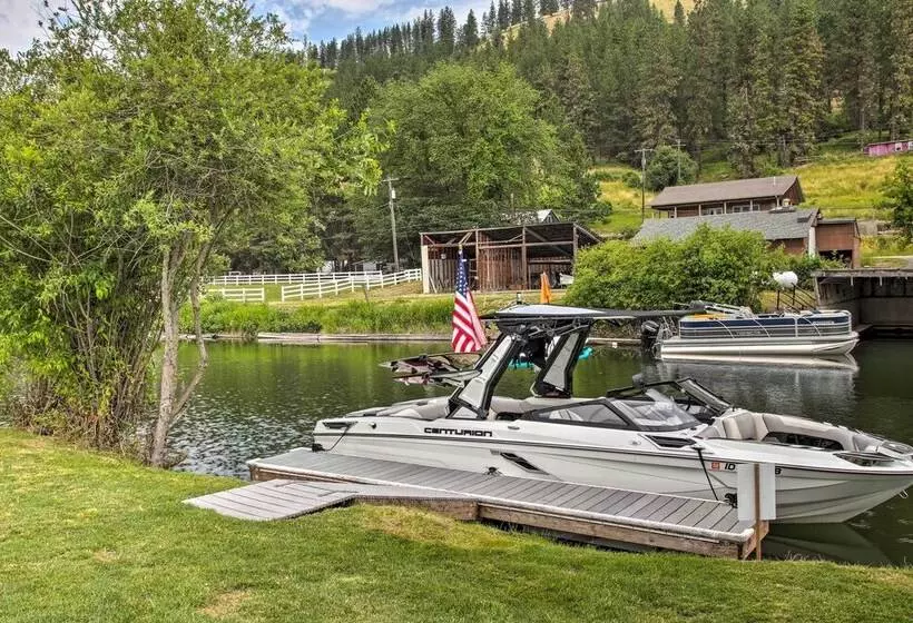 Waterfront Cabin W/ 2 Boat Docks & Mtn Views!