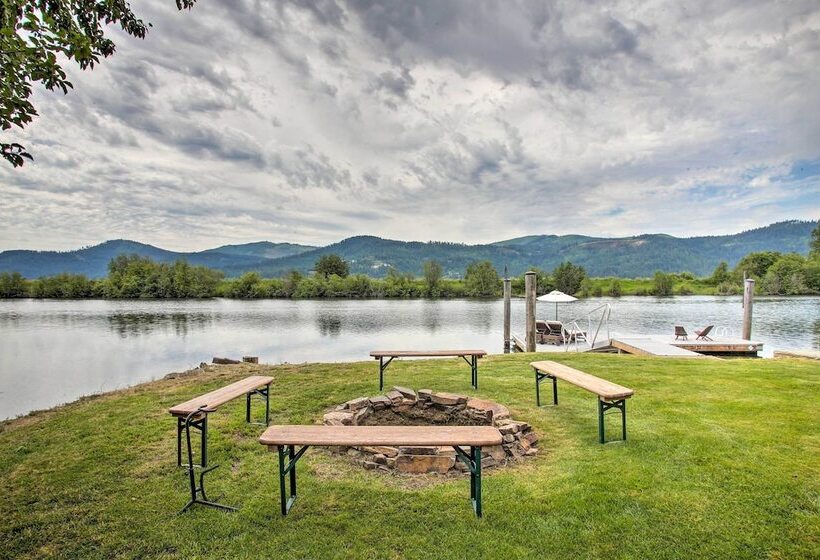 Waterfront Cabin W/ 2 Boat Docks & Mtn Views!