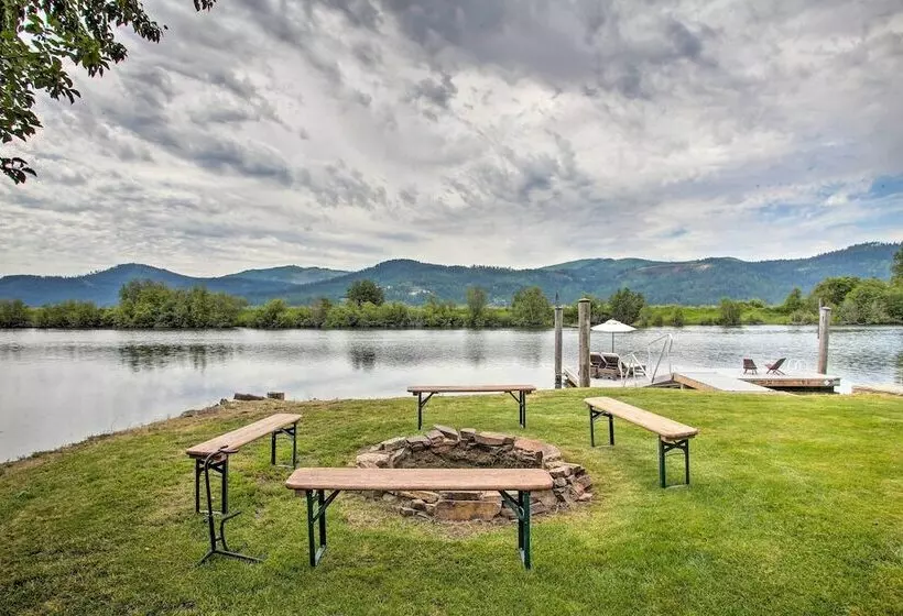 Waterfront Cabin W/ 2 Boat Docks & Mtn Views!