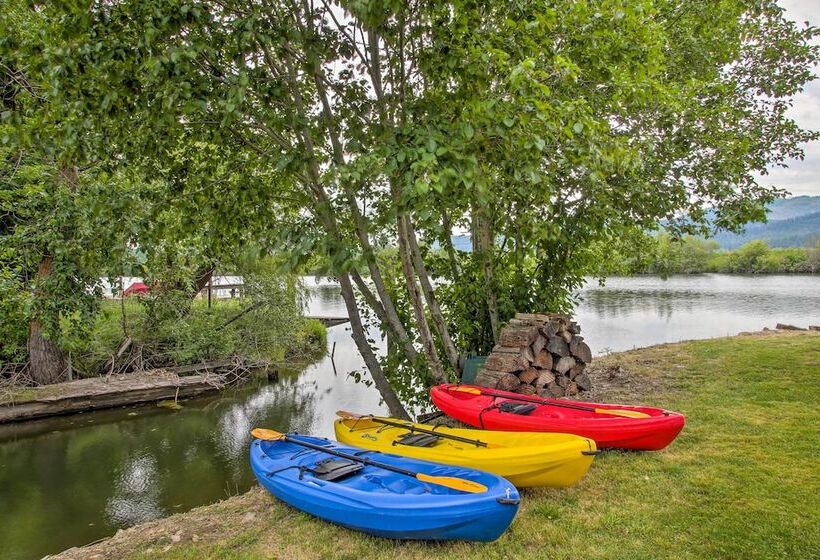 Waterfront Cabin W/ 2 Boat Docks & Mtn Views!