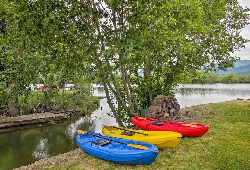 Waterfront Cabin W/ 2 Boat Docks & Mtn Views!