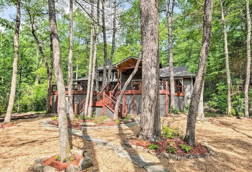 Lake Toxaway Cabin W/fire Pit   1mi To Marina