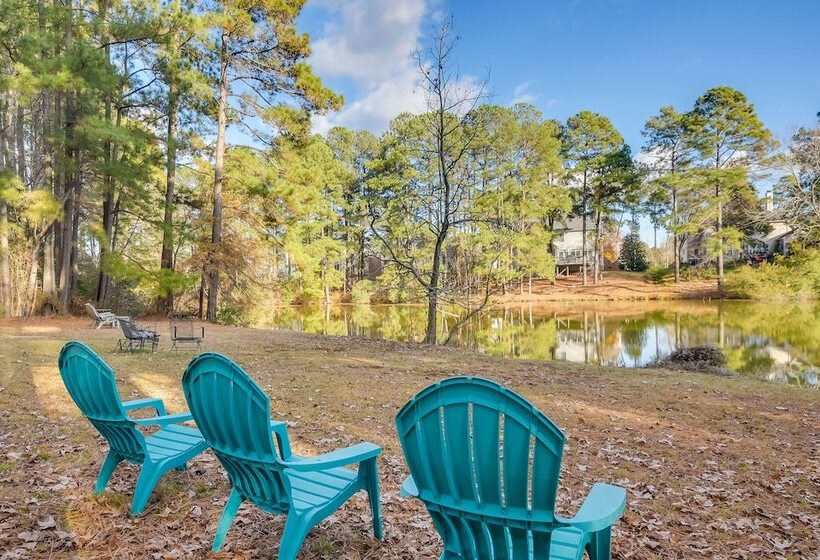 Peaceful Durham Retreat On Pond With Huge Deck!