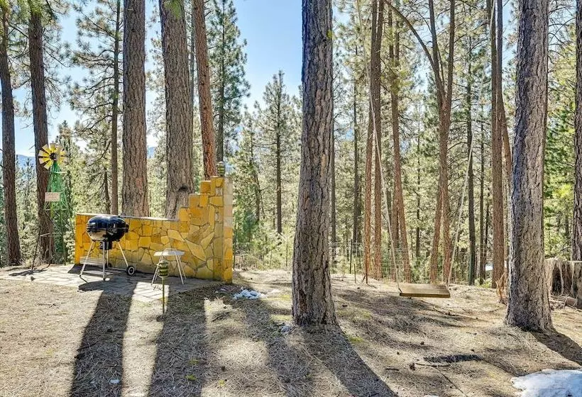 Secluded Garden Valley Cabin W/ Deck & Views!