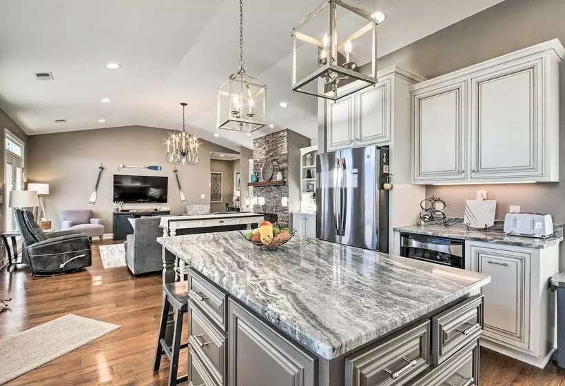 Elegant Lakefront Gem W/ Dock + Sunset Views!