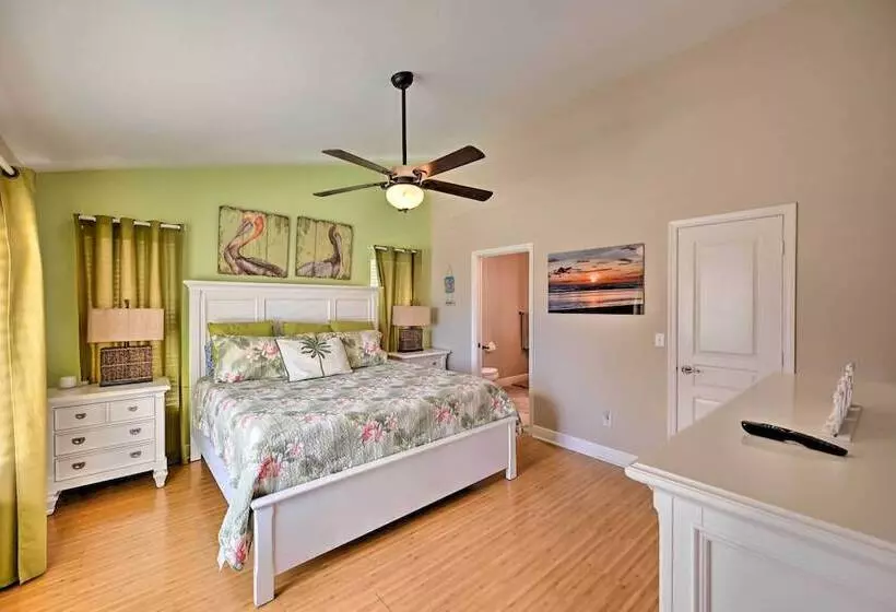 House W/ Heated Pool & Grill   Walk To Beach!
