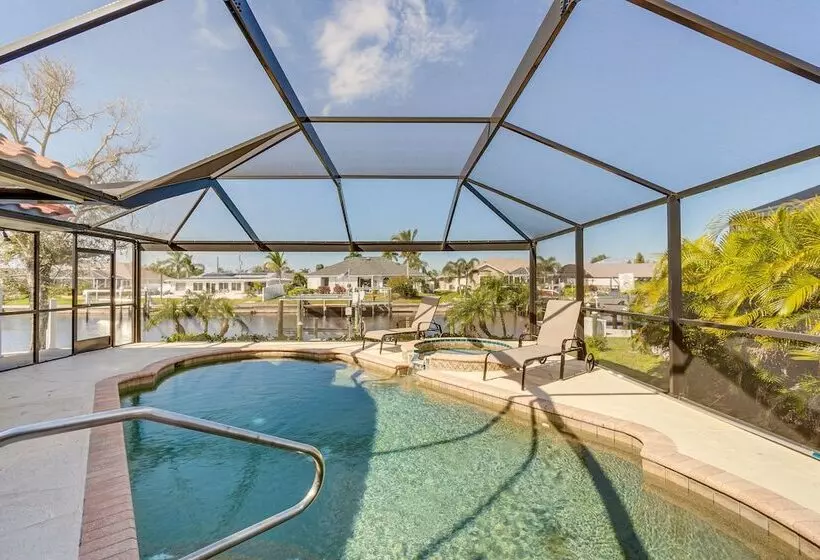 Luxe Waterfront Oasis W/ Dock, Heated Pool & Spa!