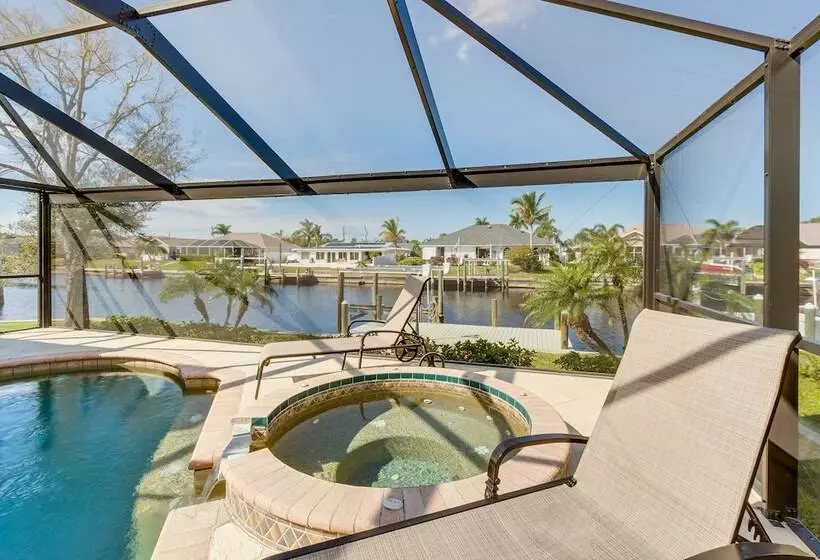 Luxe Waterfront Oasis W/ Dock, Heated Pool & Spa!