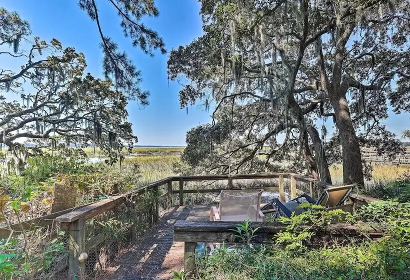 Rustic Beaufort Home W/ Stunning Marsh Views!