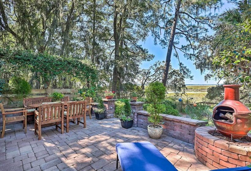 Rustic Beaufort Home W/ Stunning Marsh Views!