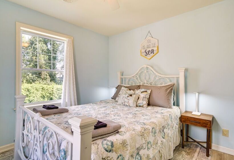 The 1818 Home W/ Porch & Grill   1 Mi To Beach!