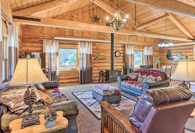 Hill City Log Cabin W/ On Site Trout Fishing!