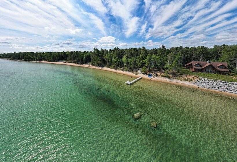 Waterfront Cheboygan Home W/ Fire Pit