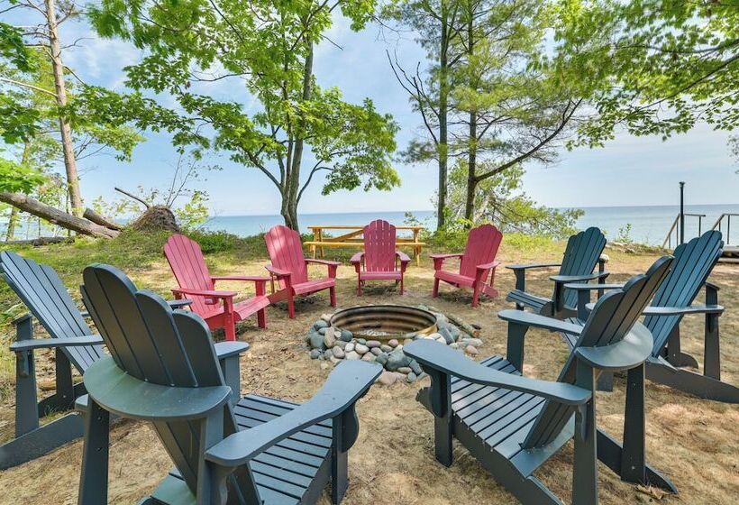 Waterfront Cheboygan Home W/ Fire Pit
