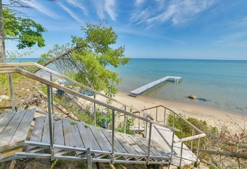 Waterfront Cheboygan Home W/ Fire Pit