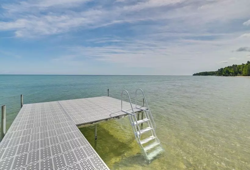 Waterfront Cheboygan Home W/ Fire Pit