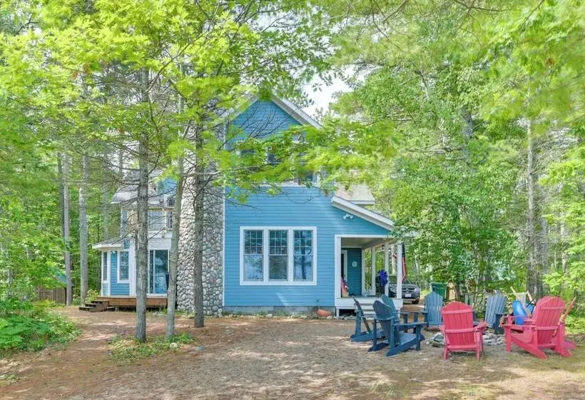 Waterfront Cheboygan Home W/ Fire Pit