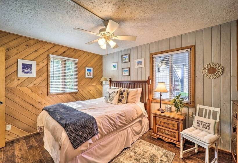 Near Lake + Trails: Rustic Newland Cabin W/ Deck!