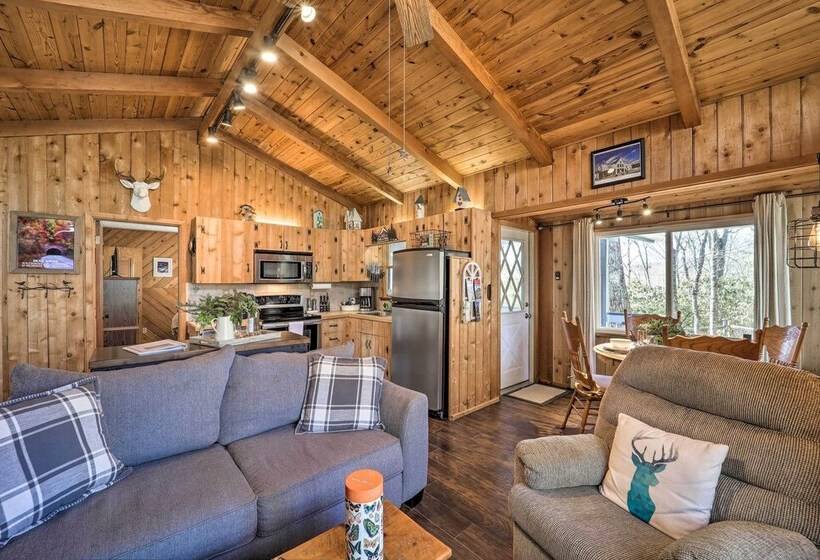 Near Lake + Trails: Rustic Newland Cabin W/ Deck!
