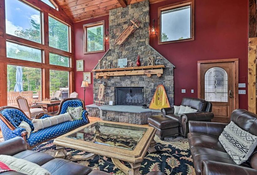 Lakefront Oneonta Estate W/ Fire Pit + Deck!