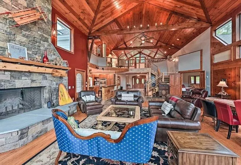 Lakefront Oneonta Estate W/ Fire Pit + Deck!