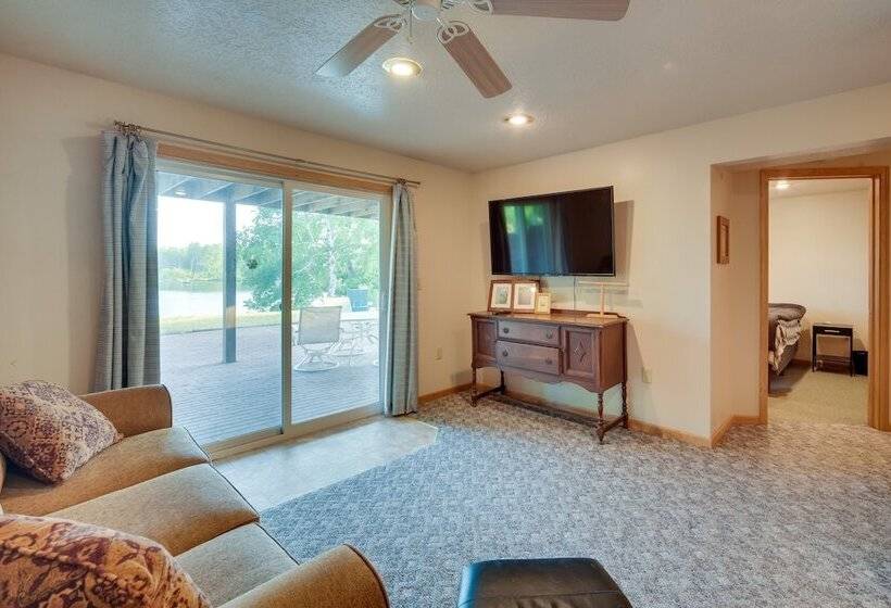 Lakefront Birchwood House W/ Deck + Fire Pit!